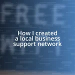 How I created a local business support network