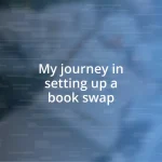 My journey in setting up a book swap