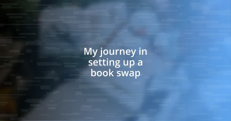 My journey in setting up a book swap