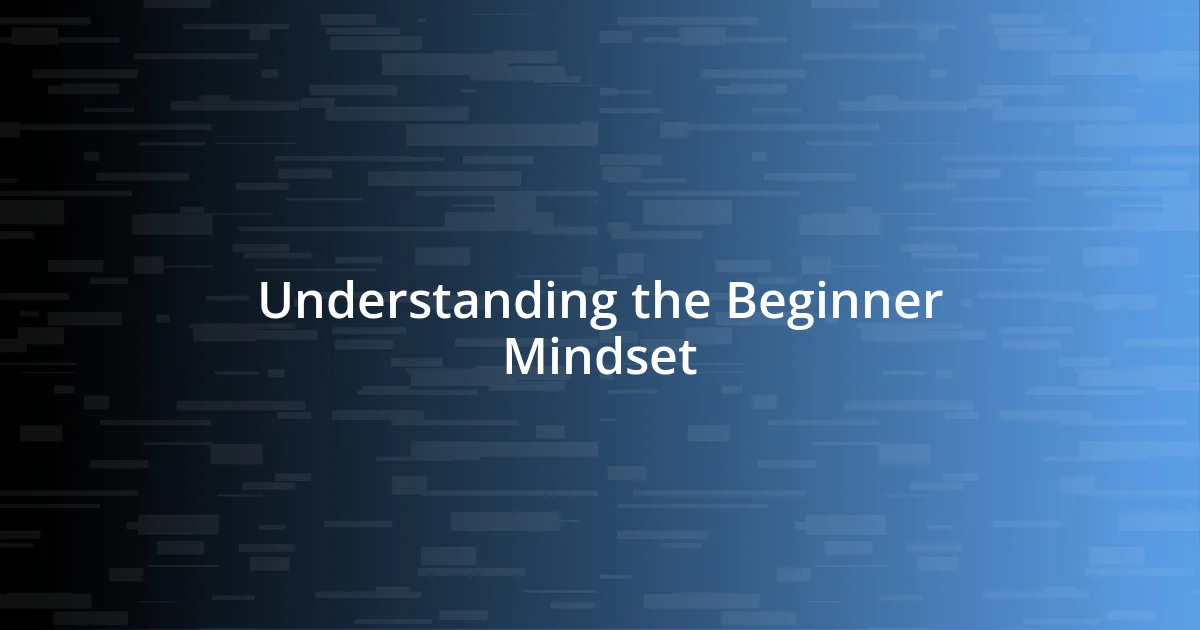 Understanding the Beginner Mindset